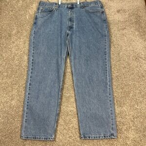 Levis 550 Mens Jeans 42x32 Medium Wash Relaxed Fit Straight Leg 5 Pocket Denim
